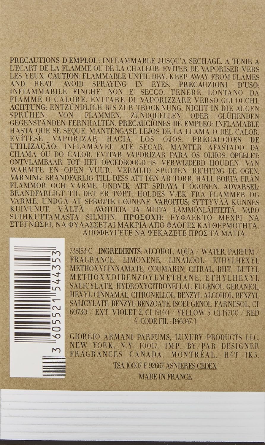 Giorgio Armani Eau Pour Homme EDT 100ml - Image 3