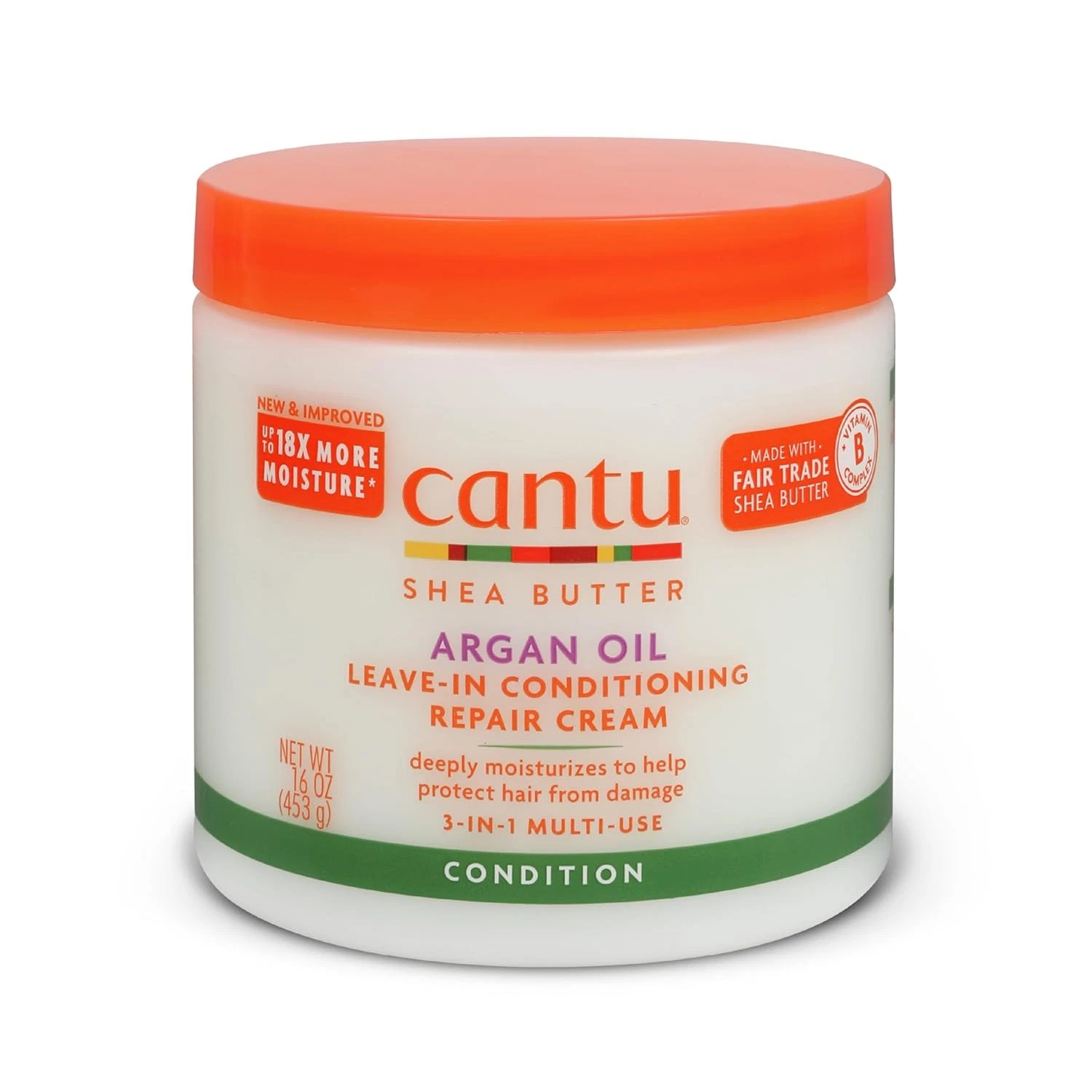 Cantu Shea Butter Argan Oil Leave in Conditioning repair cream condition 453g