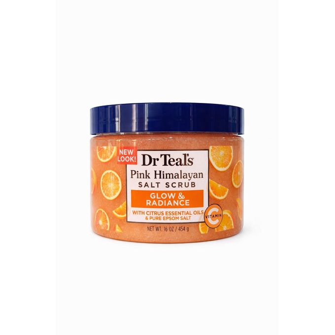 Dr Teal's Pink Himalayan Salt Body Scrub Glow & Radiance 454g