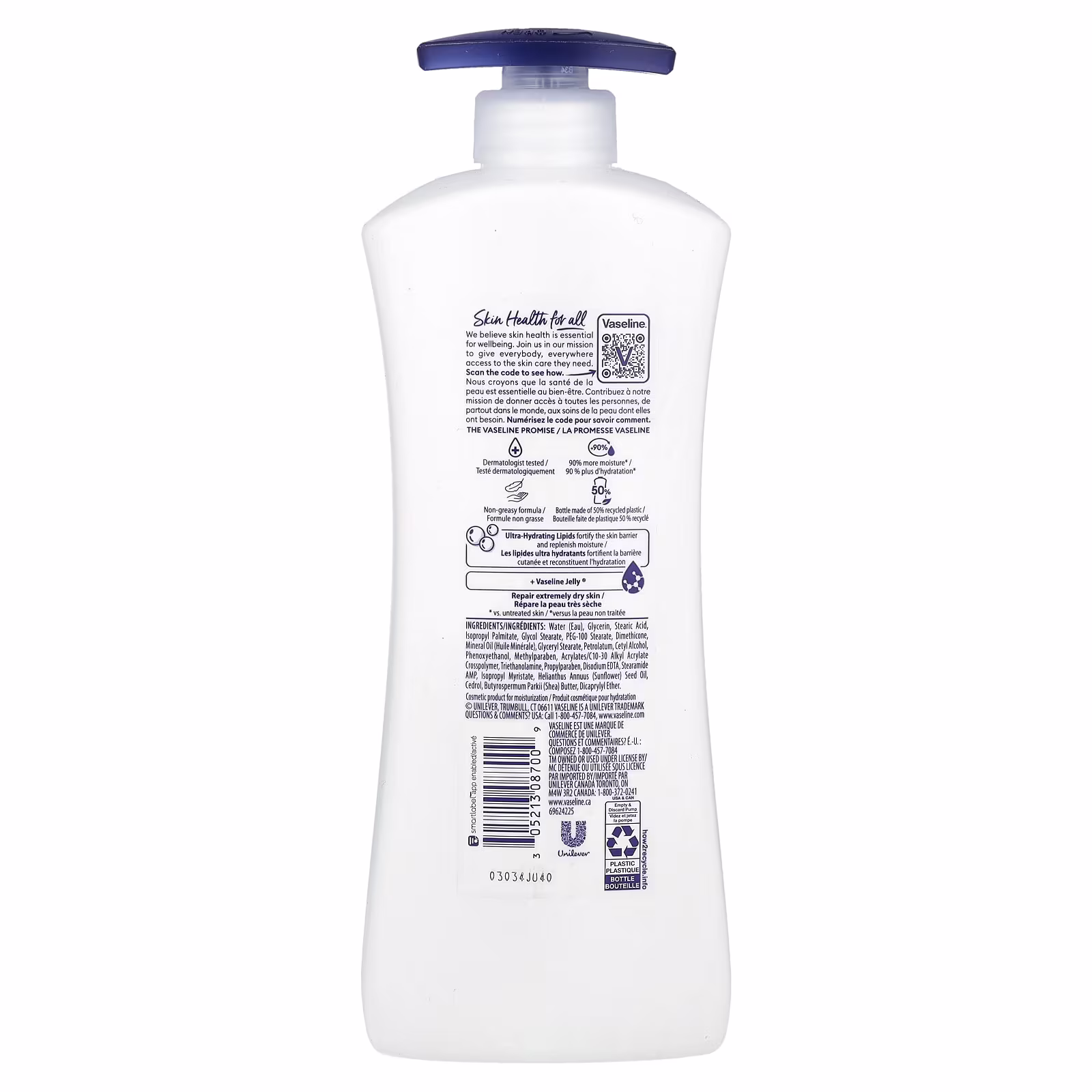 Vaseline Intensive Care Advanced Repair Lotion Unscented 600 ml - Image 2