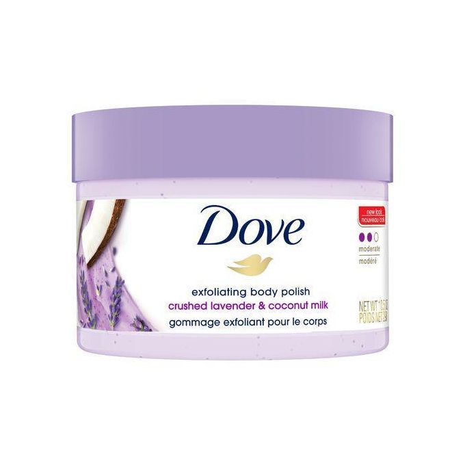 Dove Exfoliating Body Polish Body Scrub Crushed Lavender & Coconut Milk