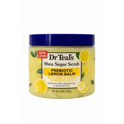 Dr Teal's shea sugar scrub prebiotic lemon balm with sage and thyme essential oils 538g