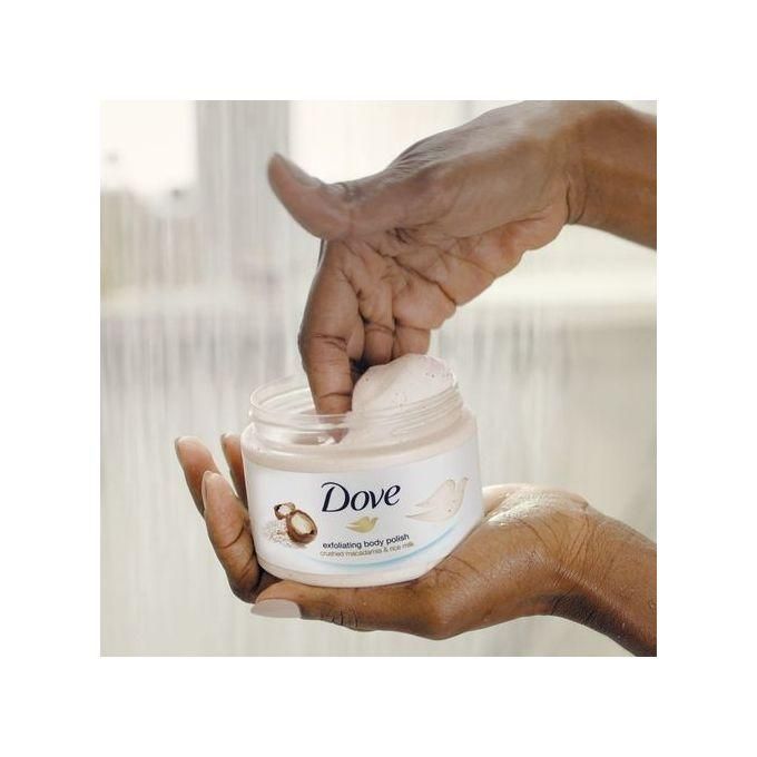 Dove Exfoliating Body Scrub With Macadamia & Rice Milk - Image 2