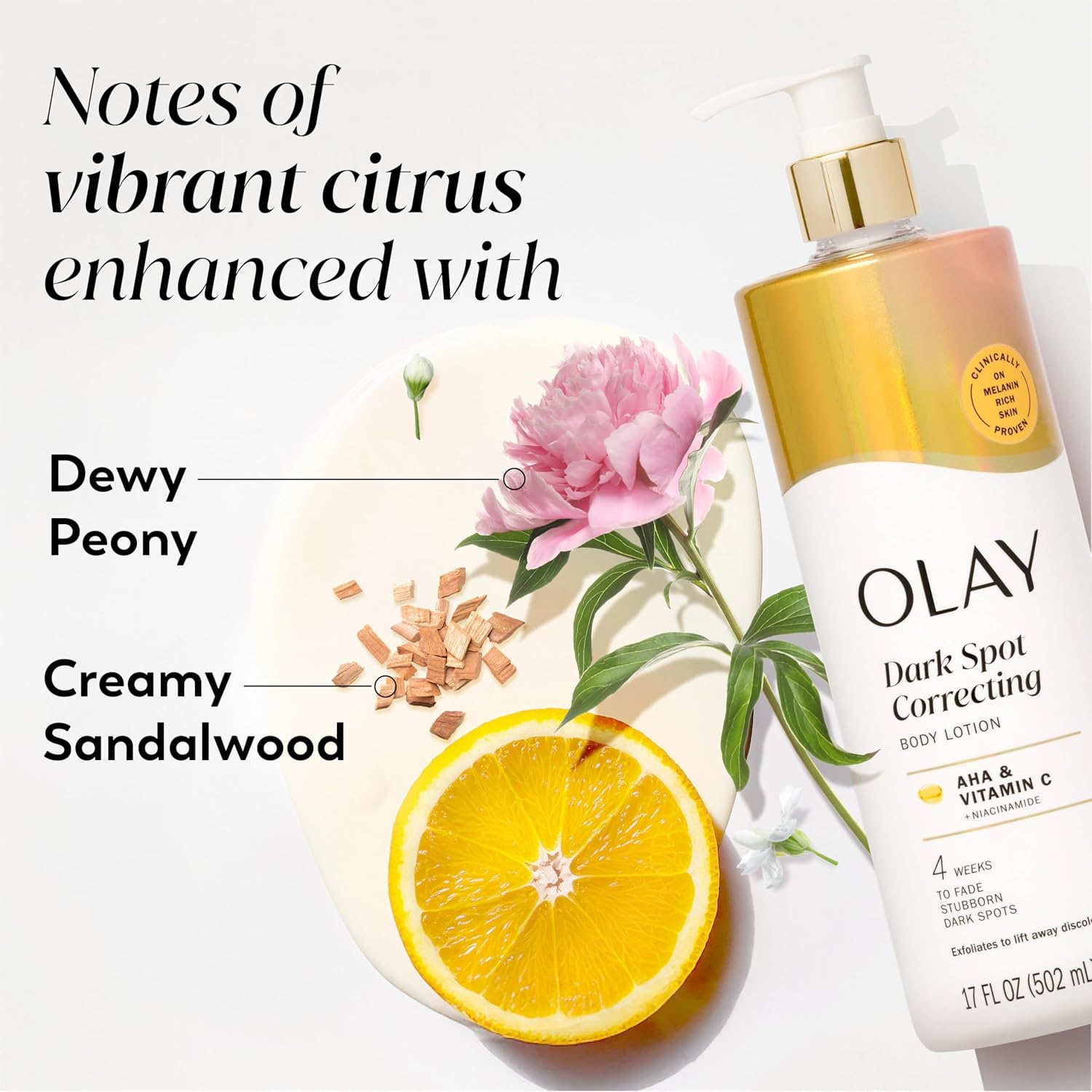 Olay Dark Spot Correcting Body Lotion with AHA Serum 502ml - Image 4