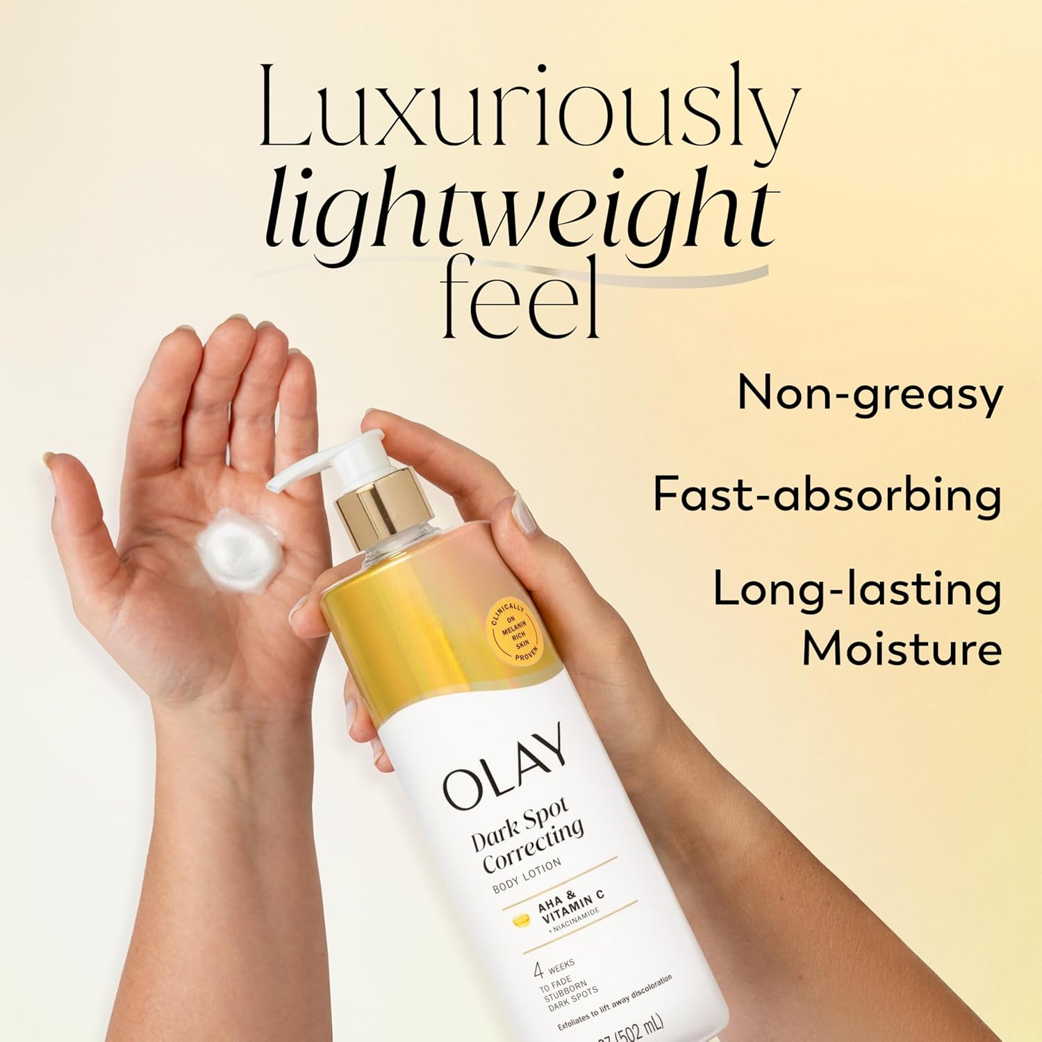 Olay Dark Spot Correcting Body Lotion with AHA Serum 502ml - Image 2