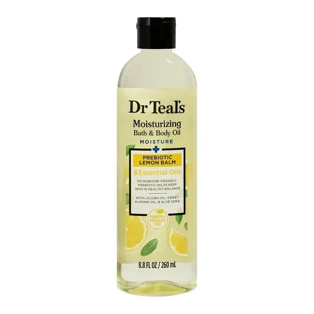 Dr Teal's Moisturizing Bath & Body Oil Prebiotic Lemon Balm 260ml