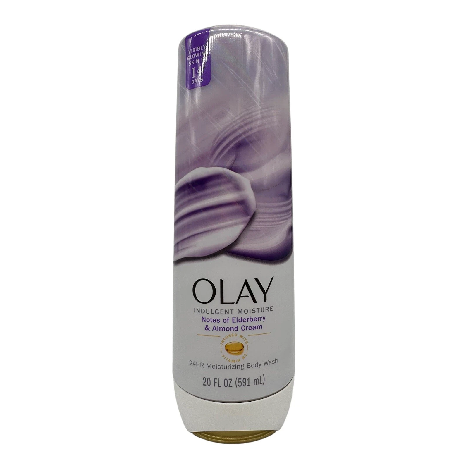 Olay Indulgent Moisture Body Wash Notes of Elderberry & Almond Cream