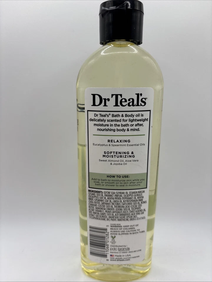 Dr Teal's Relax & Relief Bath & Body Oil with Eucalyptus & Spearmint Essential Oils 260ml - Image 2