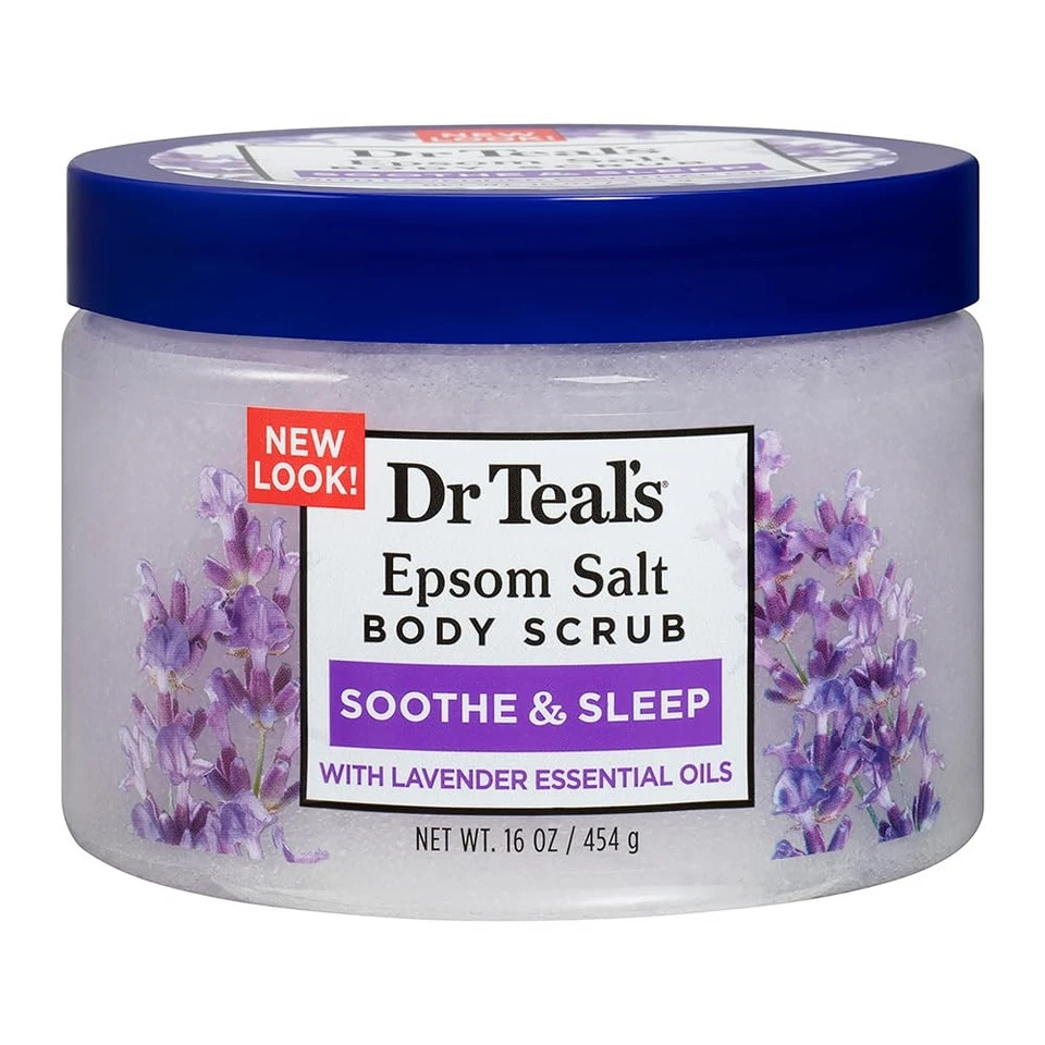 Dr Teal's sooth and sleep with lavender essential oils salt scrub 454g