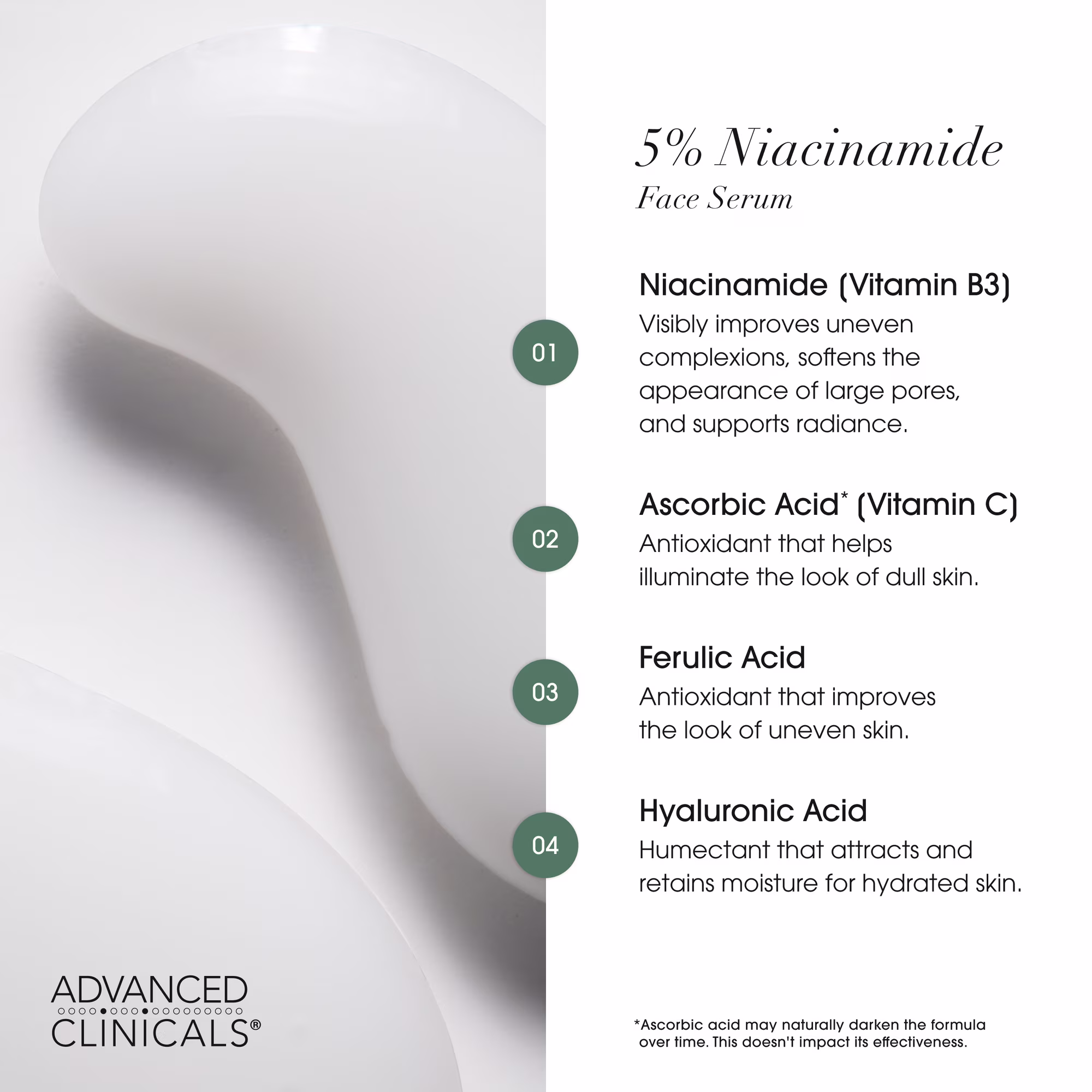 Advanced Clinicals 5% Niacinamide Face Serum - Image 3