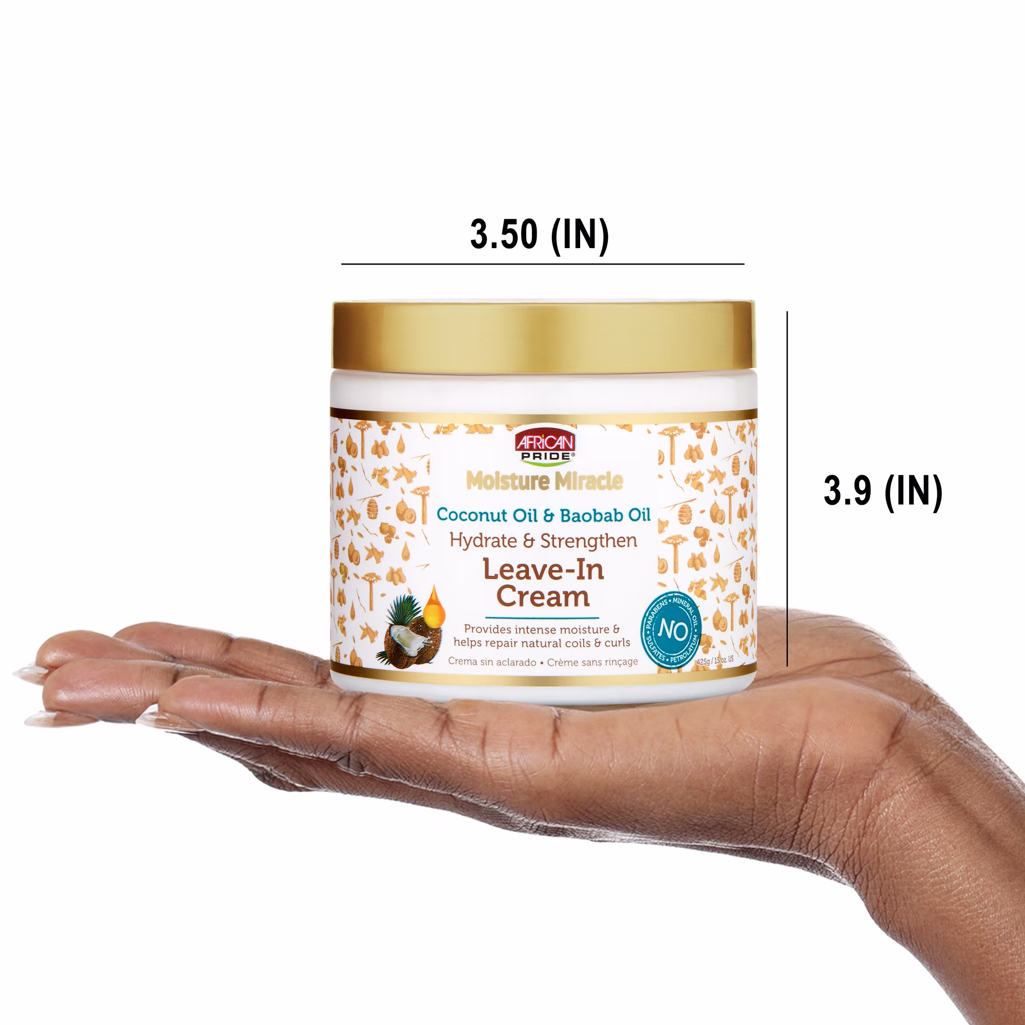 African Pride Moisture Miracle Coconut Oil & Baobab Oil Leave-In Cream - Image 2