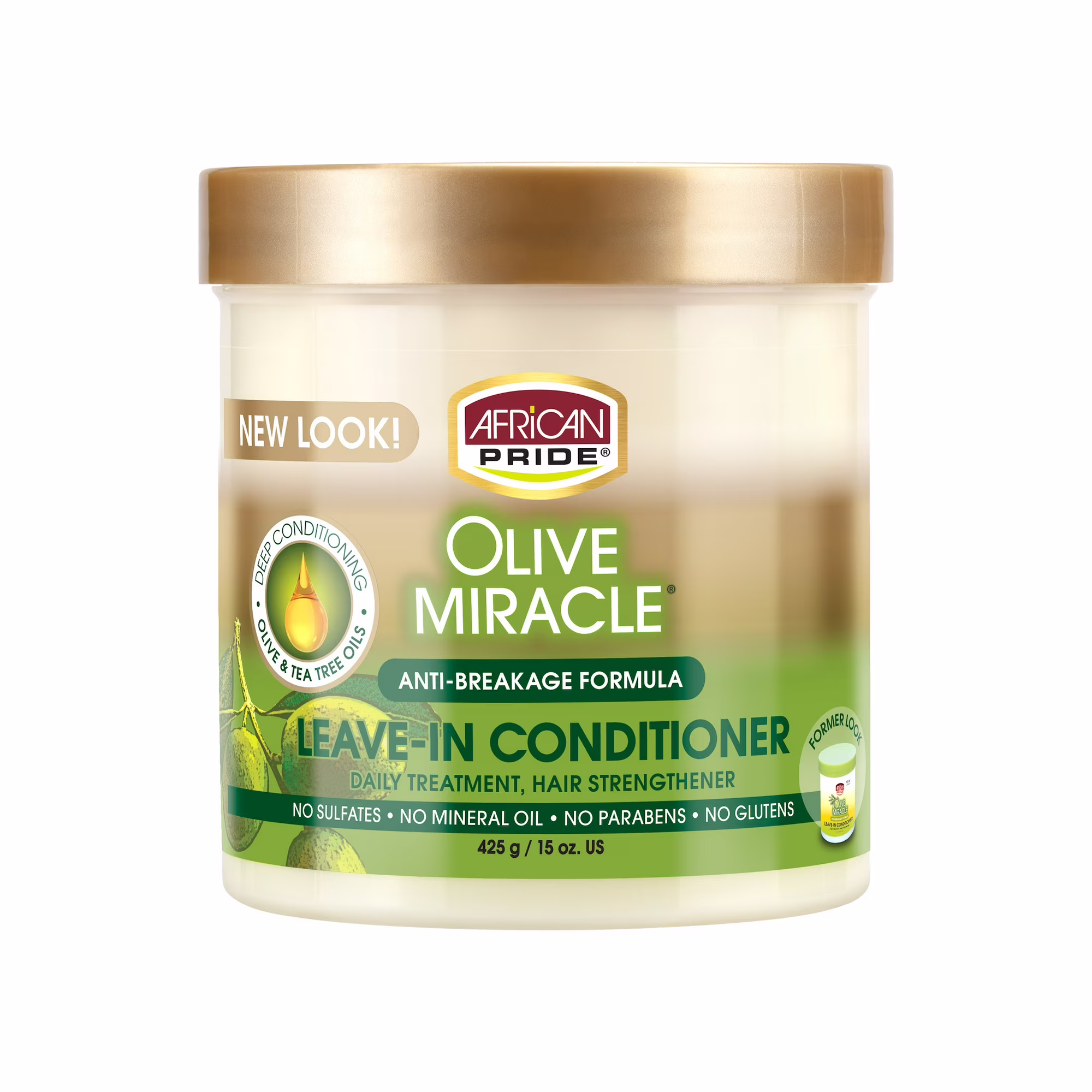 African Pride Olive Miracle Anti-Breakage Leave-In Conditioner 425g