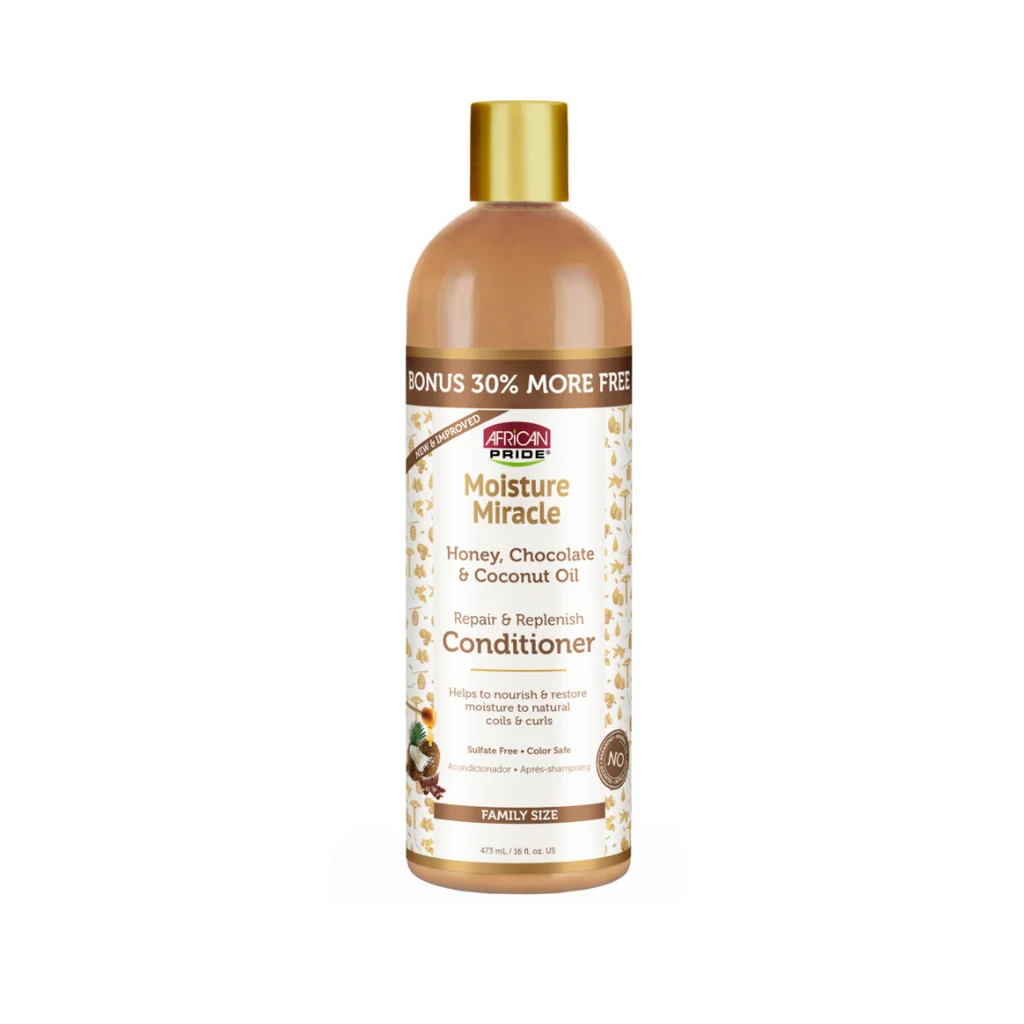 African Pride Moisture Miracle Honey, Chocolate & Coconut Oil Nourish & Restore Conditioner 473ml