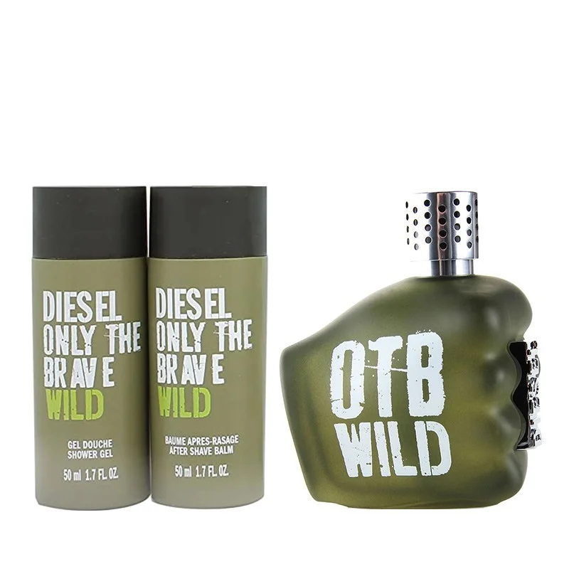 Diesel Only The Brave Wild Gift Set 75ml EDT + 50ml Aftershave Balm + 50ml Shower Gel - Image 2
