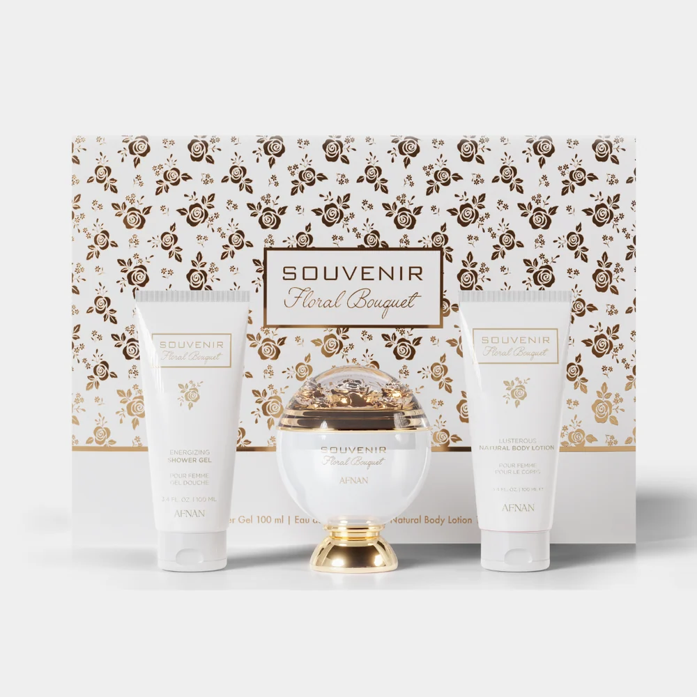 Afnan Souvenir Floral Bouquet Women's Luxurious Perfume Gift Set