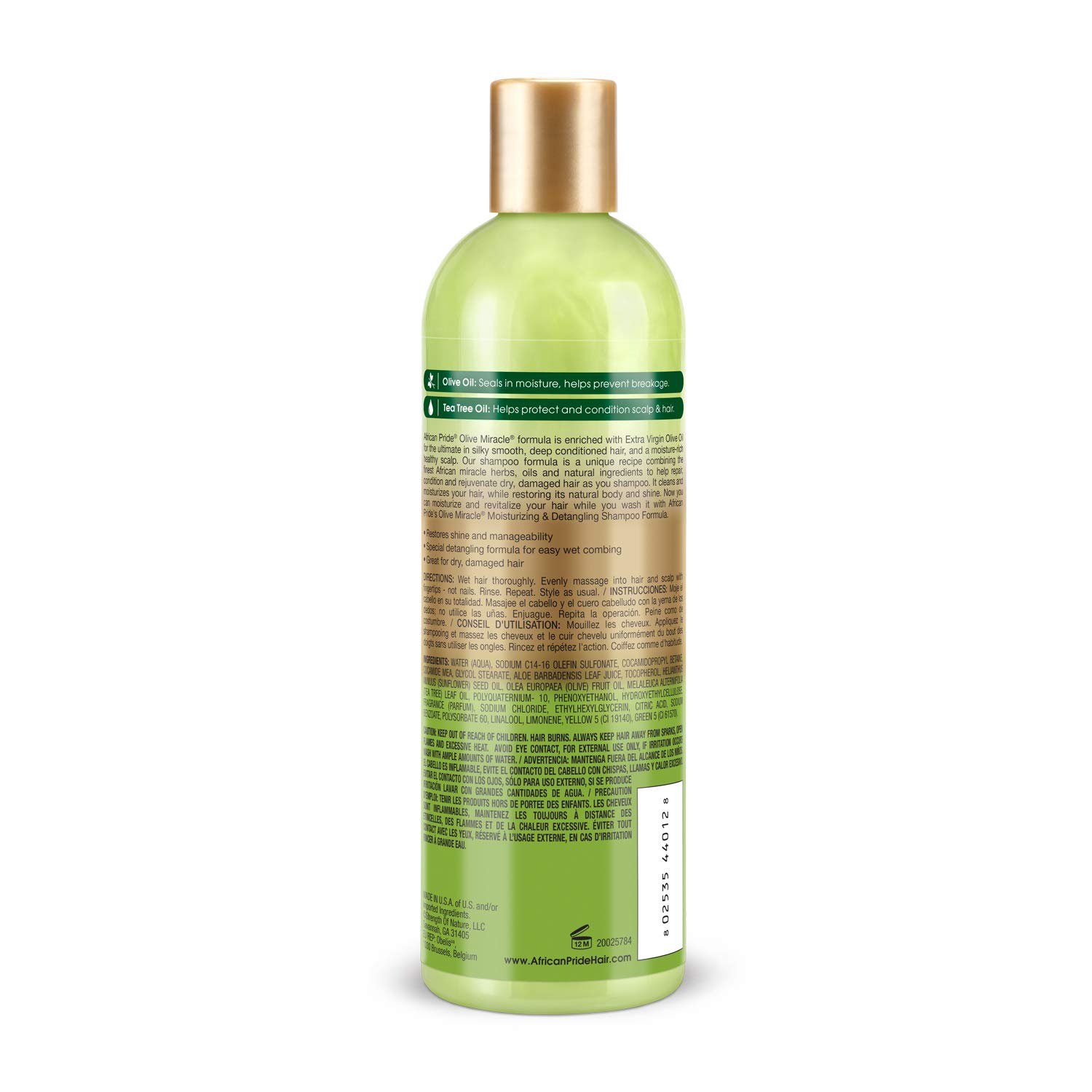 African Pride Olive Miracle 2-in-1 Shampoo 355ml - Image 2